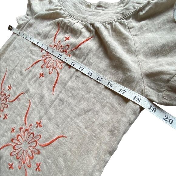 Sfera Embroidered Linen Blend Dress Size 38 (Medium) - Picture 8 of 15